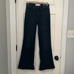 Sam Edelman‎ Women's High Rise Dark Wash Bay Flare Trouser Jeans Sz 25 Stretch